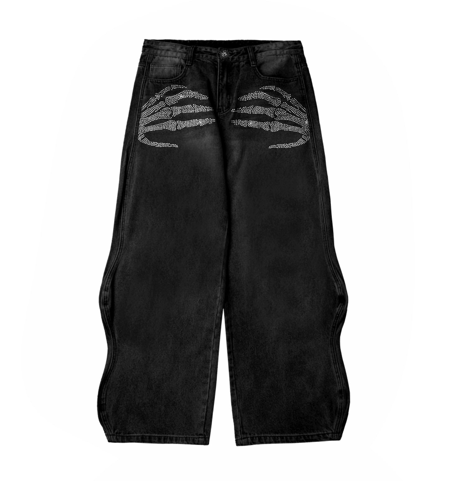 'phantom' Claw Baggy Denim Jeans